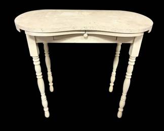 Kidney Shaped Vanity Table W Spindle Legs