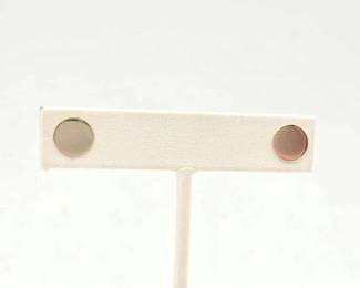 802 10k White Gold Earrings, 0.9g