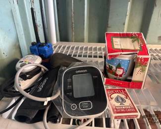 3504 Omron 3 Series Upper arm Blood Pressure Monitor, Bicycle Playing Cards, Philips Shaver, 2 Walkie Talkies, And More