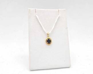 702 14k Gold Sapphire Pendant, 1.2g