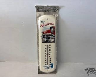 5584 Chevy Heartbeat Metal Farm Thermometer