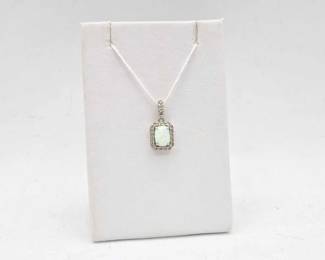 908 Sterling Silver Pendant with Diamonds, 1.2g