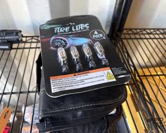 4010 4 Pack of Multi Colored LED Tire Lights and CD Collection