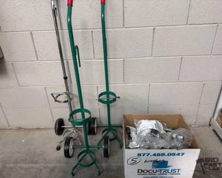 2714 3 Oxygen Carts and Oxygen Masks