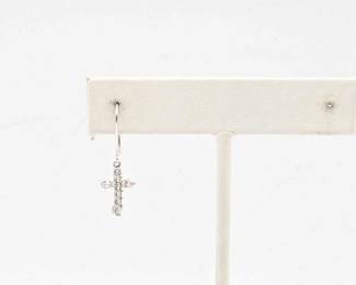 550 Platinum Diamond Earring, 1.1g