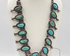 914 Sterling Silver Squash Blossom Necklace