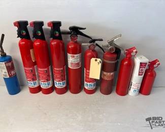 5594 Collection of Fire Extinguishers And One Propane Torch