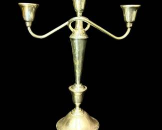 International Co. Sterling Silver Weighted 3Piece Candelabra 1 958g