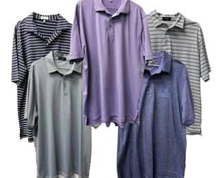 5 Mens Golf Polos Peter Millar, Byron Nelson,  Callaway