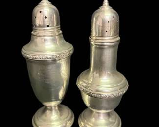 Arrow Smith Sterling Silver Weighted Salt Pepper Shaker Set  1 106g Total