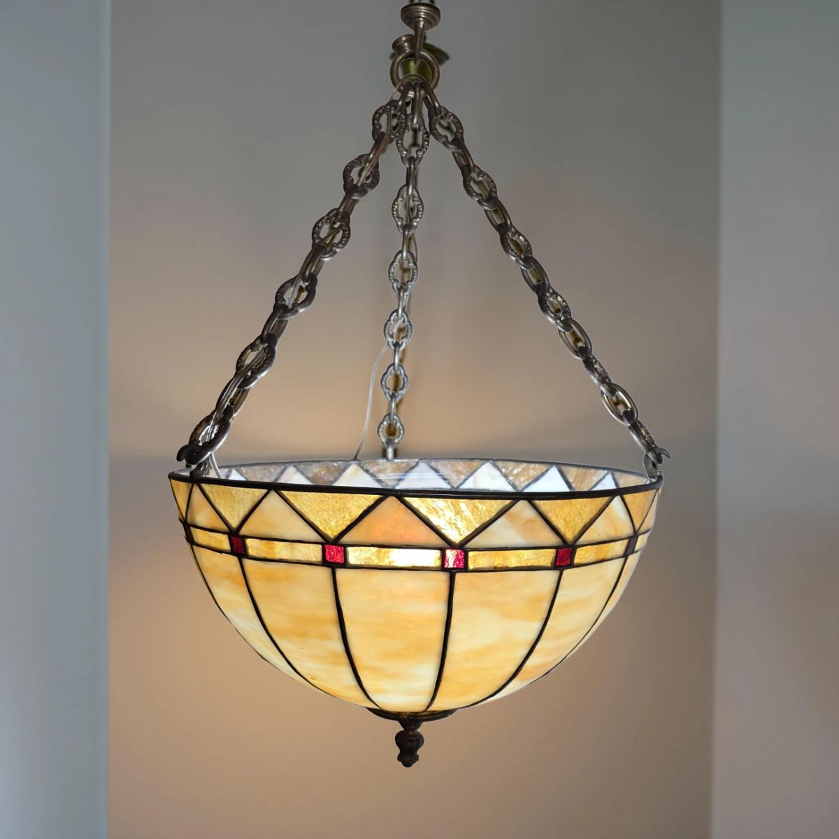 Stained Glass Swag-Style Chandelier $139 or bid #16