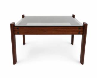 Modern Glass Top End Table