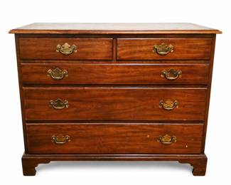 Solid Black Cherry 5-drwr Chest bid #43