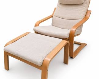 Blonde Lounger and Ottoman bid #47