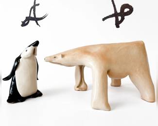 "Unlikely Allies," signed Ceramic Art bid #36