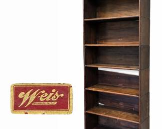 Antique 6-course stacking Bookcase bid #49