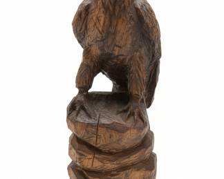 3 1/2' Tall Chainsaw Carved Eagle Sculpture with Signature and Date