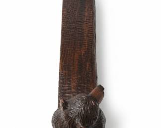 5' Long Chainsaw Carved Mama and Cub Bear Bench