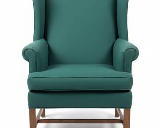 Country Manor Green Wingback Chairs