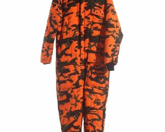Vintage SafTBak Outdoors Men's Jumpsuit Camo Coveralls & Hat