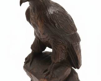 3 1/2' Tall Chainsaw Carved Eagle Sculpture with Signature and Date