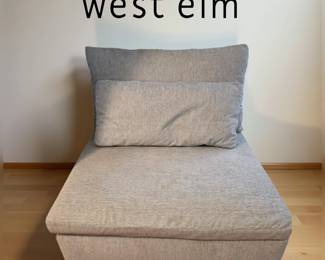 Armless, footprint: 44" x 35"