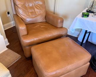 	#35	Leather Chair And Ottoman Set	 SOLD				Very Comfy!