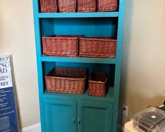 	#37	Blue Cabinet With Baskets 30"x19"x72"	 $100.00 				