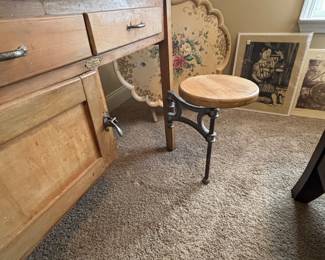 	#41	Antique Hoosier Cabinet With Stool 40"x25"x30"	SOLD			