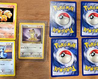 Pokemon Trading Card Game 5 cards, 4 no shadow