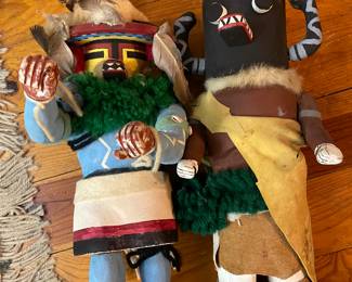 Native American Kachina dolls, figures representing spiritual beings in the Pueblo cultures