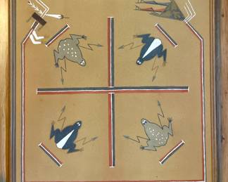 Framed Navajo art