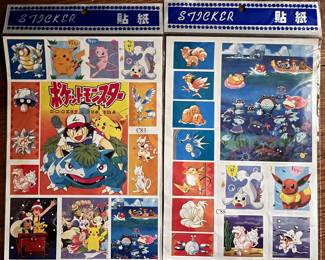 Vintage Pokemon stickers, sealed