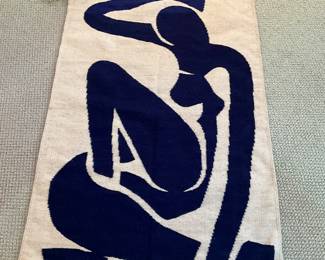 Matisse style woven wall hanging