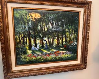 Signed Charles Parthesius enamel on copper picture