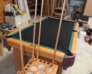 Another View of Pool Cue Stand