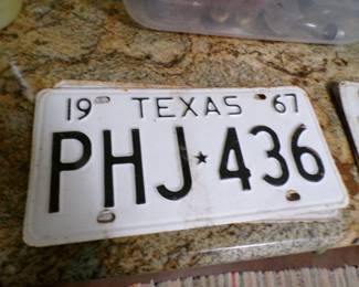 1967 Texas License Plate