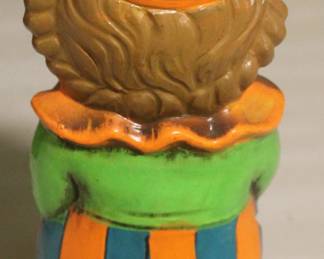 Vintage Hand-Painted Ceramic Clown Piggy Bank