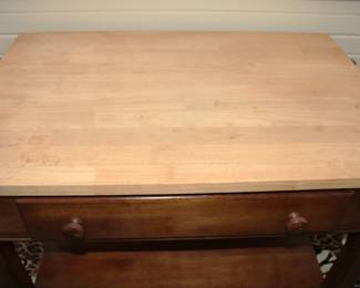 Solid Butcher Block Kitchen Island