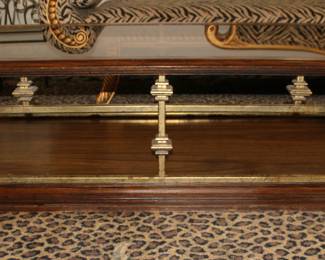 Solid Wood/Brass Coffee Table