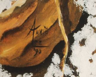 Framed Art by Annie Lee "Cotton Picker Family" Signed and Numbered