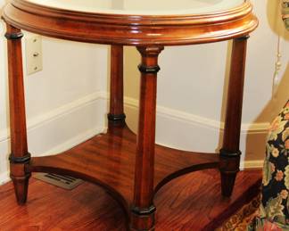 Glass Top Lamp Table/End Table /Solid Mahogany
