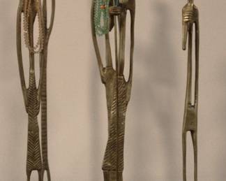 Vintage African Tribal Brass Figures