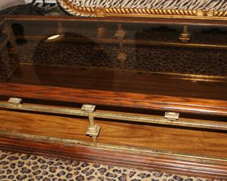 Solid Wood/Brass Coffee Table