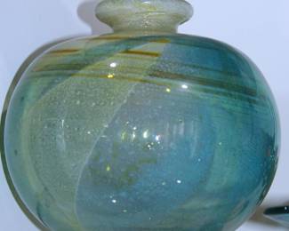 Mdina Glass Globe Vase signed Michael Harris