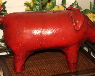 Large Ceramic/Glazed Pottery Piggy Bank