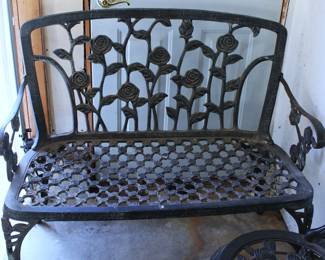 Wrought Iron Garden Bench