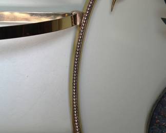 Mid-Century Brass and Glass Top Hall Console W/ Swan Head Motif