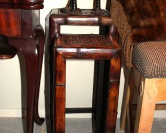 Tortoiseshell Bamboo/Rattan Plant Stands