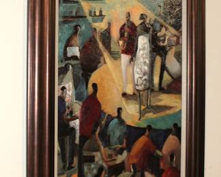Framed Art Print "Blue Jazz" by Didier Lourenco